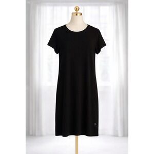 Toad & Co Horny Toad Black T-shirt Sheath Dress Knit Short Sleeves Size Medium